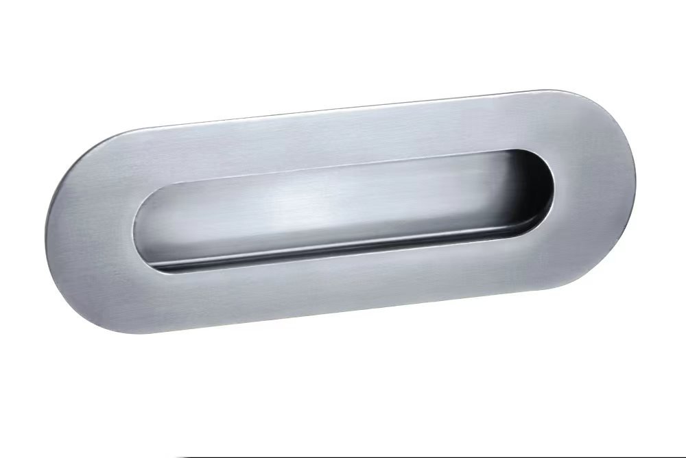 FH0030 Oval Flush Pulls 120 x 40mm Stainless Steel