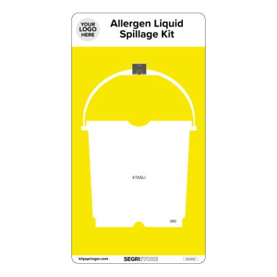 Allergen Spillage Liquids Kit Shadow Board, Yellow