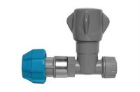 Polypipe PolyFast MDPE Stopcock (Grey) 25mm MDPE x 22mm (Polyfast) (Cold Water Only) PB262522