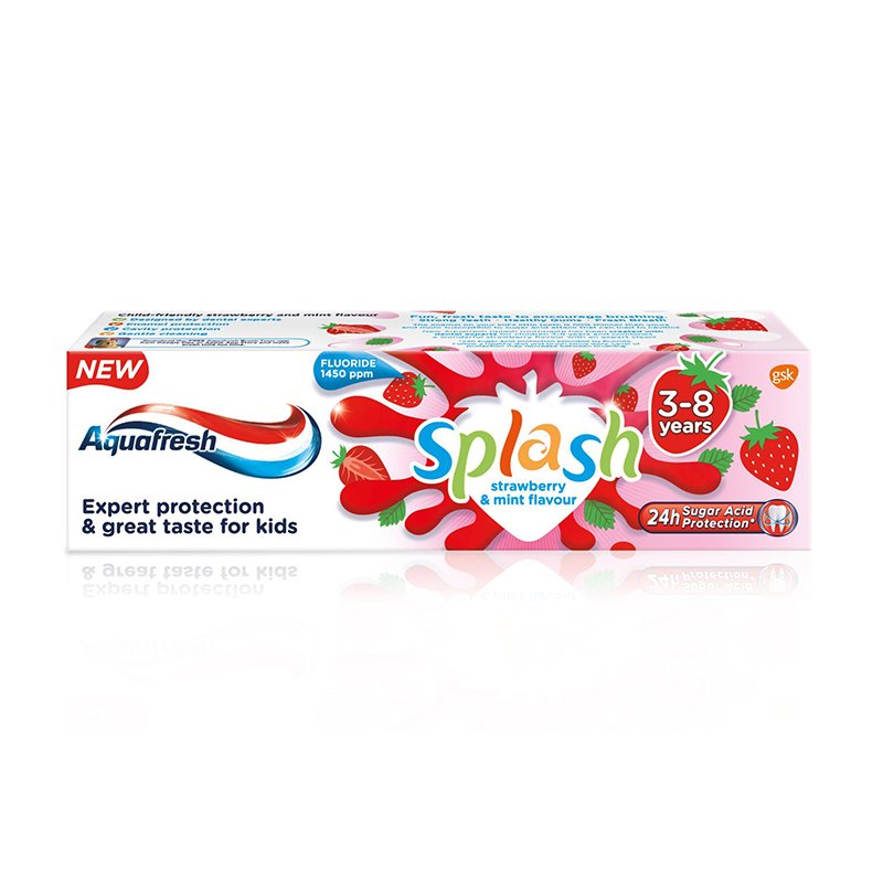 Aquafresh Splash Strawberry Toothpaste 3-8 Years 50ml