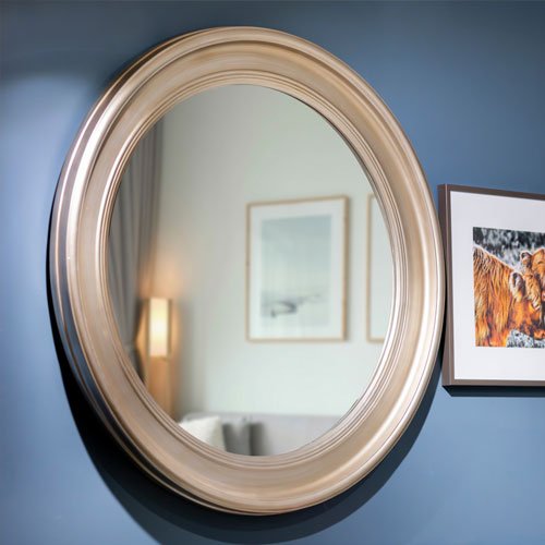 Round 90cm Mirror - Champagne 2