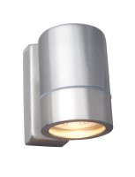 TRALEE 35W GU10 down wall light, IP44, Brushed chrome, single
