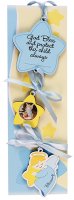 Wood Hanging Baby Medallion/Blue   (34225)
