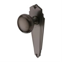 BR1810-MB - Heritage Brass Mortice Knob on Latch Plate Broadway Design Matt Bronze Finish