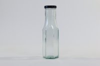 250ml Hexagonal Glass Sauce Bottle With 43mm Caps