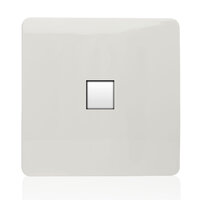 TRENDI SINGLE TELEPHONE OUTLET WHITE