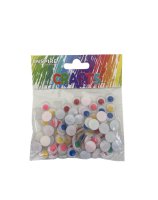 Wiggly Eyes - Coloured 12mm (80)