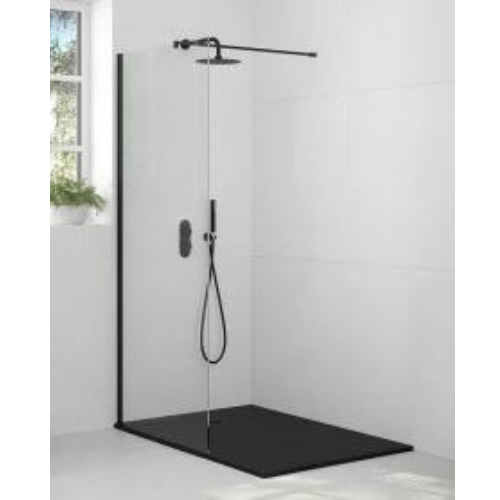 Matt Black Wetroom Panels
