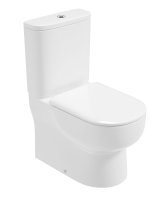 VIA FULLY SHROUDED CLOSED COUPLED RIMLESS PAN & SOFT CLOSE SEAT