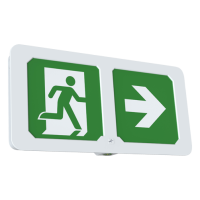 Ansell Adler Slim Box Exit Sign White