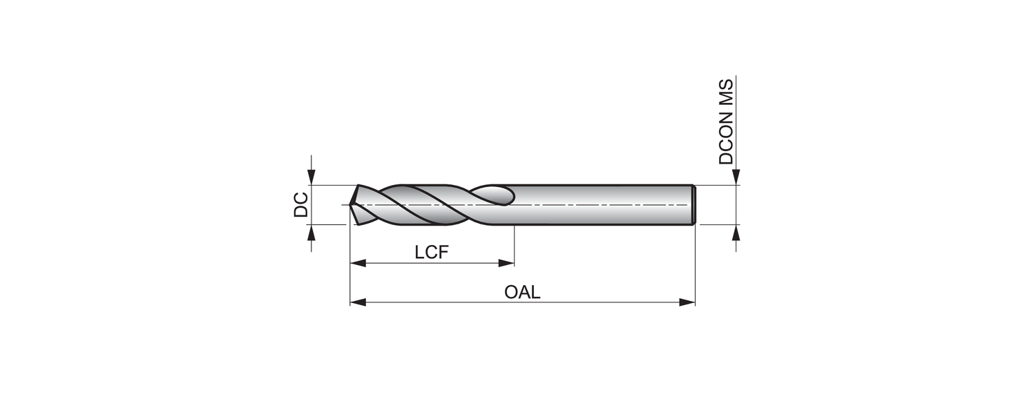 Dormer - A022 HSS TiN Straight Shank Stub Drill DIN / ANSI 7.00mm