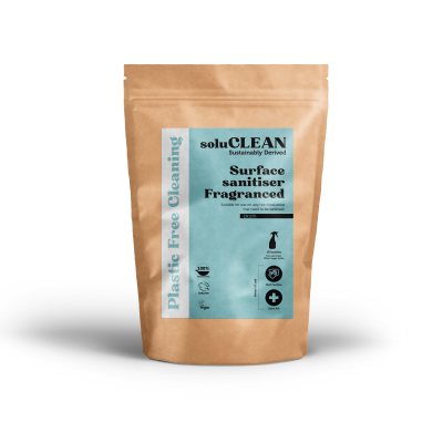 soluClean Surface Sanitiser Sachets 10pack Blue Fragranced