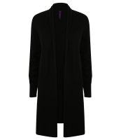HENBURY LADIES LONG LINE OPEN CARDIGAN