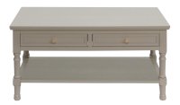 Khaki 2 Drawer 1 Shelf Coffee Table 96x48x48cm