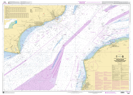 French Chart - 7323 Pas de Calais - De Boulogne-sur-Mer &agrave; Calais et de Dungeness &agrave; Dover