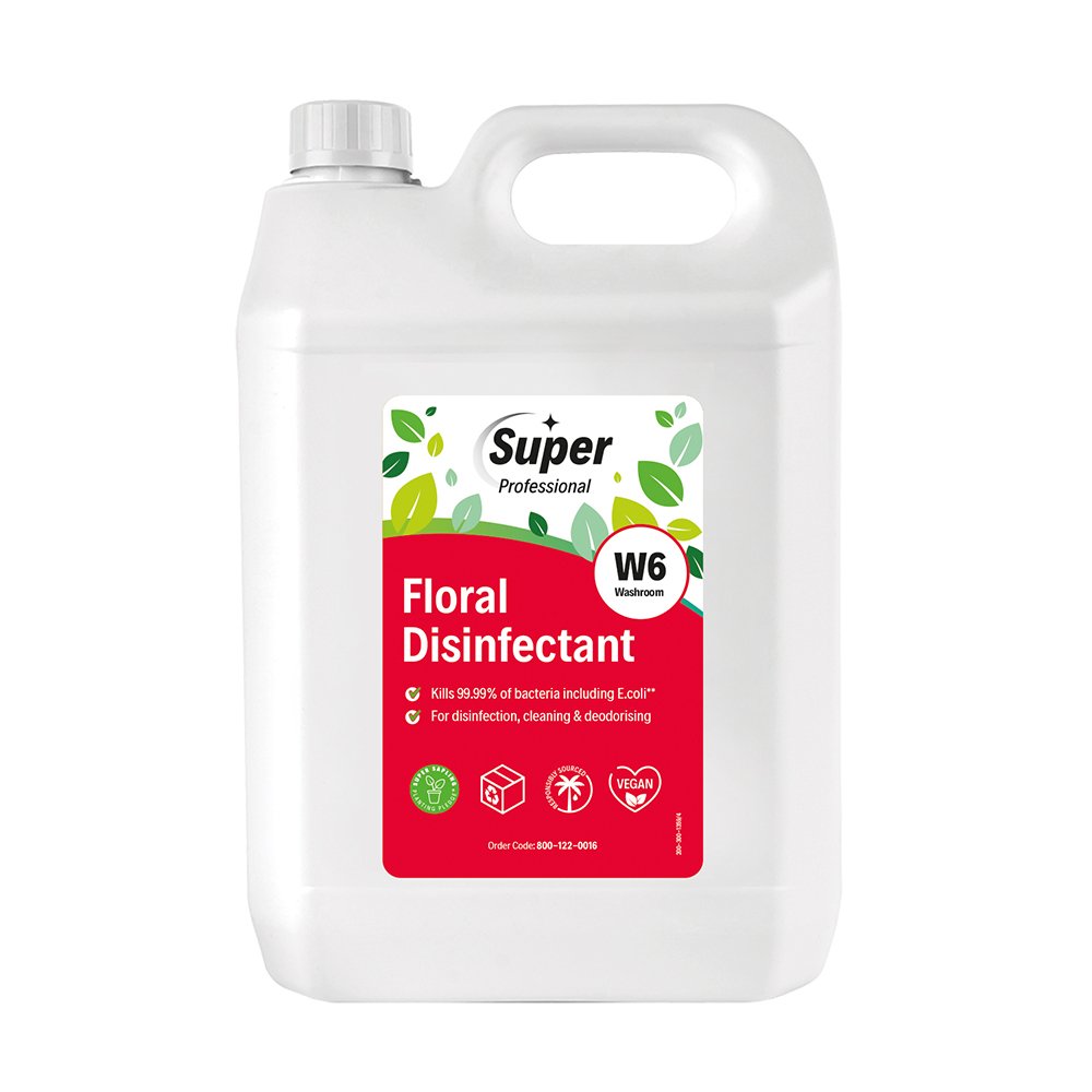 SUPER PROFESSIONAL W6 FLORAL DISINFECTANT 5 LITRE