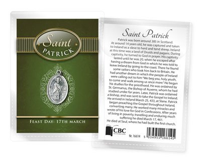 Leaflet/Oxidised Medal/St. Patrick   (16614)