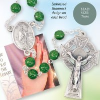 Shamrock Rosary - Glass   (6255)