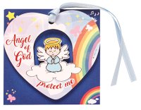 Wood Plaque 3 1/2 inch x 3 1/4 inch/G.Angel/Boy   (34215)