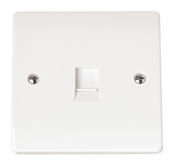 Click Mode Telephone Socket White CMA115