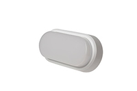 OHIO 12W IP54 OVAL BULKHEAD, 3000K,  c/w WHITE and BLACK TRIMS