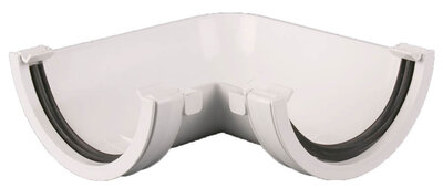 112mm Roundstyle 90 degree Gutter Angle Arctic White