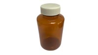 120ml PET AMBER TABLET VIAL SCREW CAP BOXED (100)