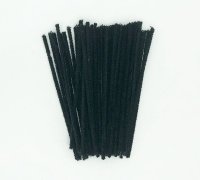 Cotton Pipe Cleaners - Black 15cm - 50 piece