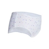 The girls trainer pant are white with hearts and has a elastic trim to waistband and legs.