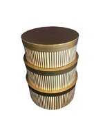 HAT BOX GOLD STRIPE SET OF 3 BOXES