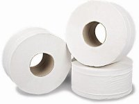 RS PRO Mini Jumbo Toilet Roll 76mm core - White 200m