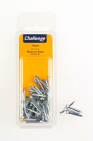 Challenge Zinc Plated Masonry Nails 25mm Clam Pack 55pk