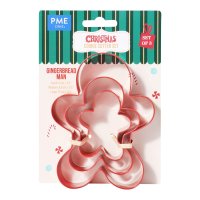 CHRISTMAS COOKIE CUTTER SET OF 3 - GINGERBREAD MAN