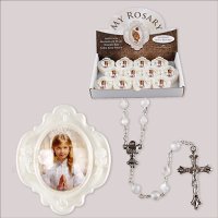 Communion Rosary/White-Girl  (C61226)