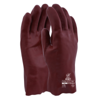 R127 PVC Gauntlet, Red, Pair