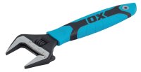 OX Pro 8" Adjustable Wrench Extra Wide Jaw
