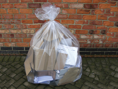 18425 Clear Refuse Sacks 630/1170x1200mm 40Mic (Box 100)