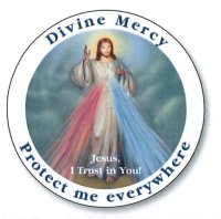 Self Adhesive Car Sticker/Divine Mercy  (72983)