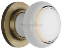 6010-AT - Gold Line Knob With Antique Brass Base