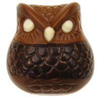 Gwynedd - Ollie the Owl - decorated solid milk chocolate - appr 36pcs x 1kg