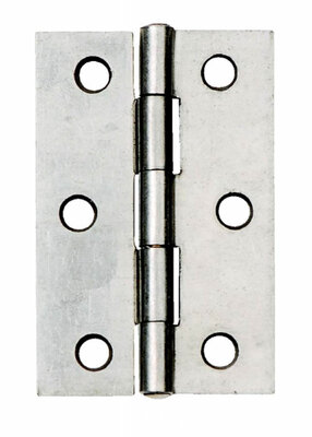Fixed Pin Butt Hinges 76mm Self Colour Steel Pk of 2