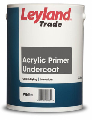 Leyland Brilliant White Acrylic Primer Undercoat Paint 5L 264366