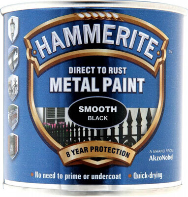 Hammerite Metal Paint Smooth Black 250ml 5084863