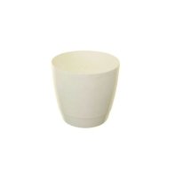WHITEFURZE INDOOR POT ROUND 18CM WHITE