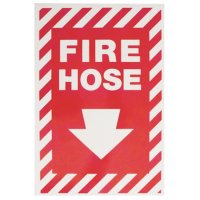 Fire Hose w/Arrow, 8"W x 12"H, Vinyl