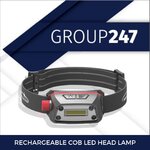 Rechargeable COB LED Head Torch