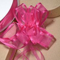 Organza Pull Bow Ribbon Fuchsia - 33 Pieces 23mm x 15m