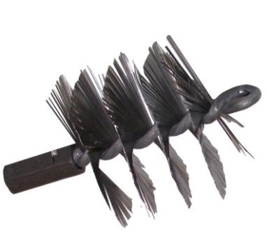 Kanonborstel gehard staal 120x60mm