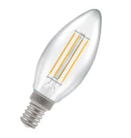 Tezla LED/CAN/SESDIMM Lyv LED Filament Dimmable Candle SES - 4W 470lm