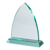 18cm Pointed Glass Plaque (Satin Box)